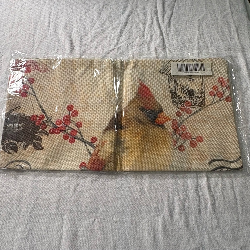 Cardinal/bird Throw Pillow Covers Set of 4 Farmhouse - Picture 2 of 7